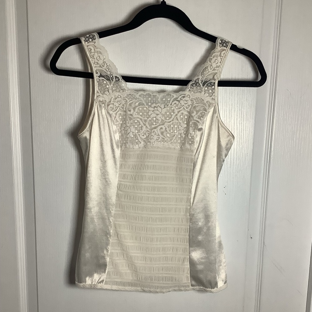Vintage lace and satin camisole